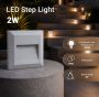 LED STEP LIGHT SQUARE WHITE 2W 4200K AC220-240V IP