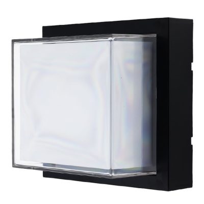 LED WALL LIGHT SQUARE BLACK 12W 3000K 70LM/W AC220-240V IP