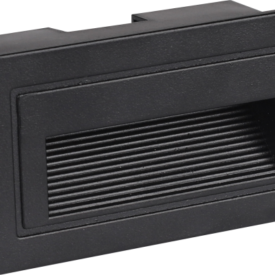 LED STEP LIGHT SQUARE BLACK 3W 180LM 3000K AC220-240V IP