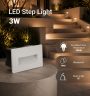 LED STEP LIGHT SQUARE WHITE 3W 180LM 3000K AC220-240V IP