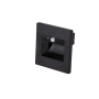 LED STEP LIGHT SQUARE 1W 80LM/W 4000K AC220-240V IP20 BLACK + SENSOR