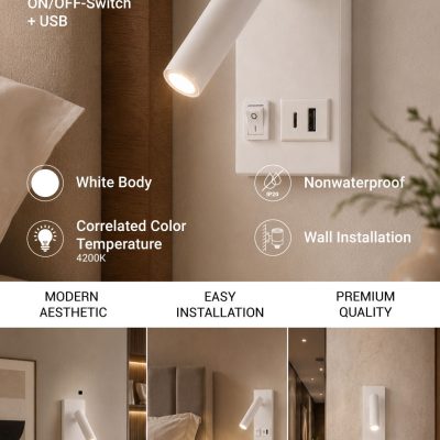 LED CABINET LIGHT 2W IP20 WITH ON/OFF-SWITCH WHITE 4200K