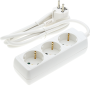 POWER STRIP 3-SOCKETS 3G1.0mm-1.5M, 16A, 230V, Max3500W, IP20 - WHITE