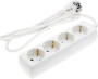 POWER STRIP 4-SOCKETS 3G1.0mm-1.5M, 16A, 230V, Max3500W, IP20 - WHITE