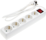 POWER STRIP 3-SOCKETS+SWITCH 3G1.5mm-3M, 16A, 230V, Max3500W, IP20 - WHITE