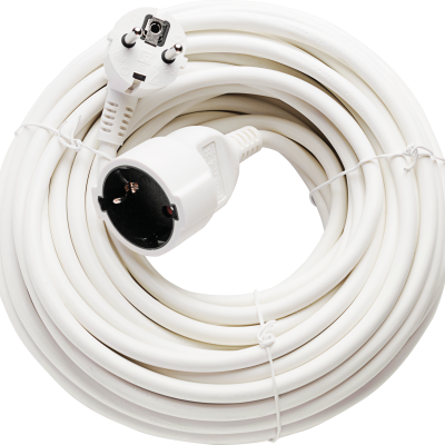 EXTENSION CORD H05VV-F3G1.5mm-10M, 16A, 250V, Max3500W – WHITE