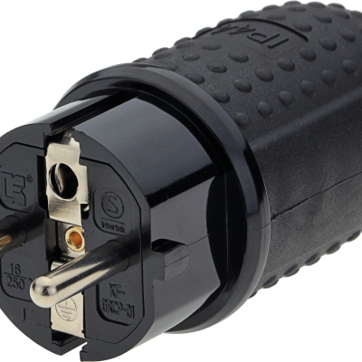 POWER PLUG IP44 16A, 230V, Max3500W – BLACK