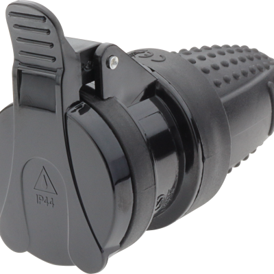 ADAPTER IP44 2*16A, 16A, 230V, Max3500W – BLACK