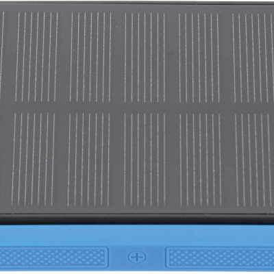 POWER BANK 10000mAh 3.7V SOLAR:1.2W BLACK+BLUE LED:2W