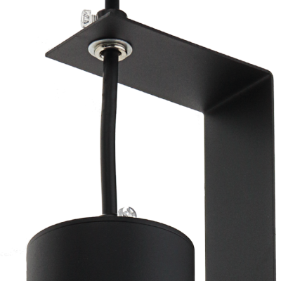HANGING FIXTURE GU10 ALUMINIUM BLACK BODY/BLACK REFLECTOR 6X20CM