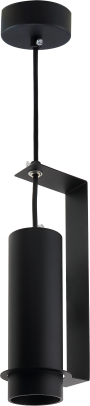HANGING FIXTURE GU10 ALUMINIUM BLACK BODY/BLACK REFLECTOR 6X20CM