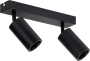 HANGING FIXTURE TWO HEADS GU10 ALUMINIUM BLACK BODY 30X6X18CM