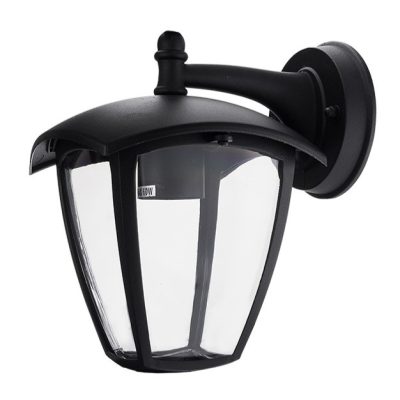 WALL LIGHT DOWN MATT BLACK ALUMINIUM 1*E