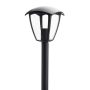 LAWN LAMP 60CM MATT BLACK ALUMINIUM 1*E
