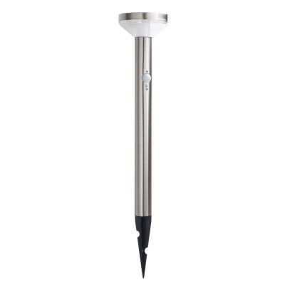 LED SOLAR LAWN LAMP+SPIKE SS-BRUSHED ALUMINIUM 2W 200lm/20lm IP44 3.7V SENSOR