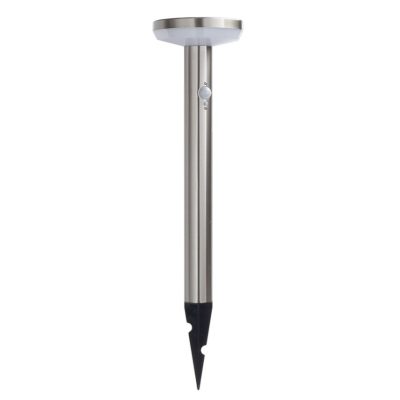 LED SOLAR LAWN LAMP+SPIKE SS-BRUSHED ALUMINIUM 4.4W 600lm/60lm IP44 3.7V SENSOR