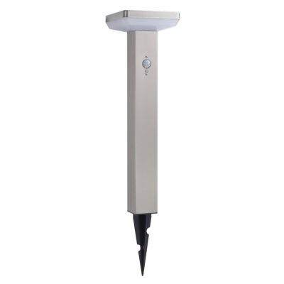 LED SOLAR LAWN LAMP+SPIKE SS-BRUSHED ALUMINIUM 4.4W 600lm/60lm IP44 3.7V SENSOR