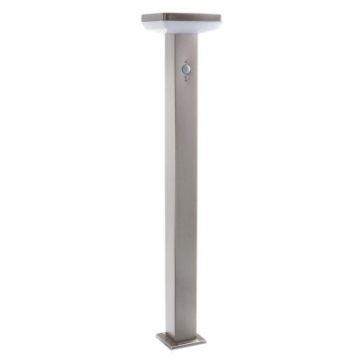 LED SOLAR LAWN LAMP SS-BRUSHED ALUMINIUM 4.4W 600lm/60lm IP44 3.7V SENSOR
