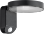 SOLAR WALL LIGHT 18*0.5W 400LM 3000K 3.7V 2000mAh Li-ion IP44 - DARK GREY